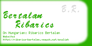 bertalan ribarics business card